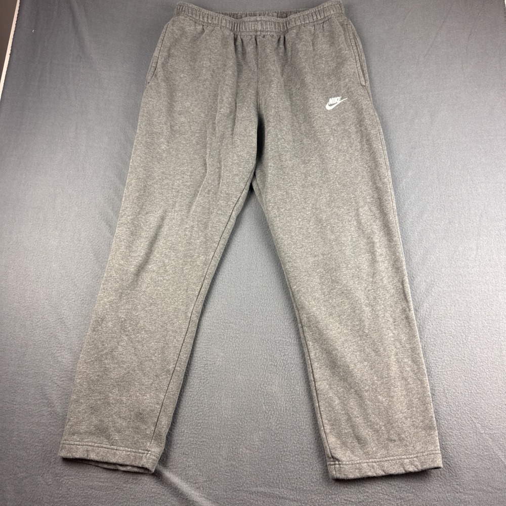 Nike Pants Men's XL Gray Club Fleece Straight Leg Sweatpants Gym Run BV2707-071